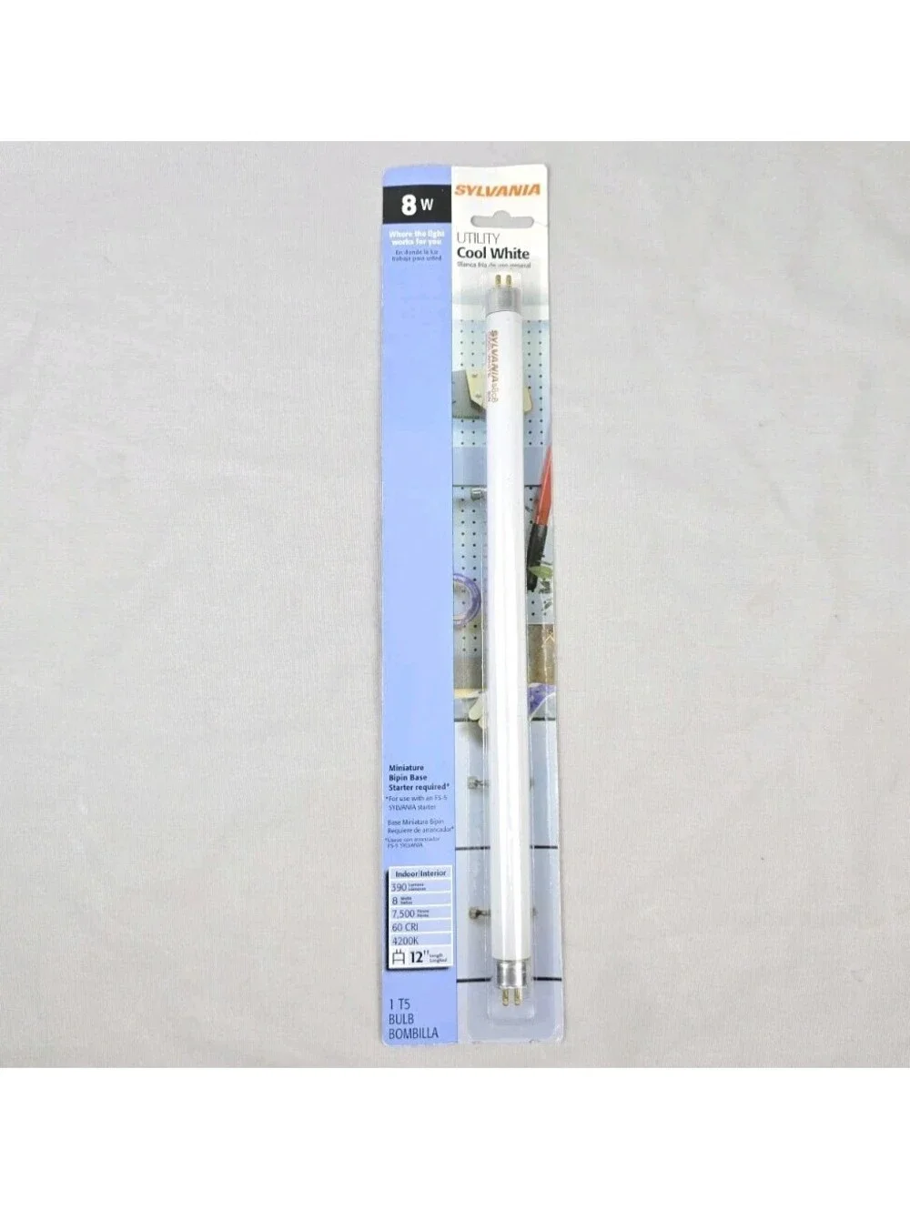 Sylvania F8T5CW 8W Cool White Fluorescent Tube 12